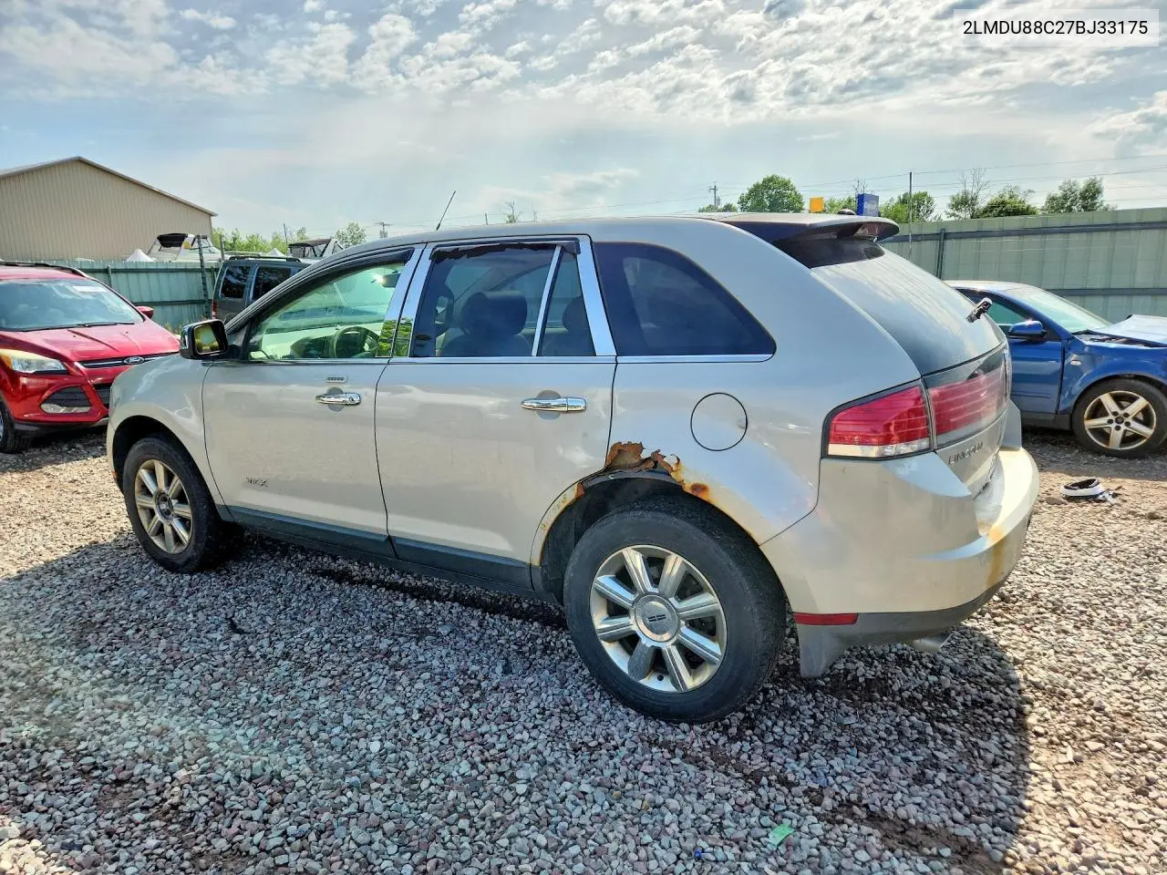 2007 Lincoln Mkx VIN: 2LMDU88C27BJ33175 Lot: 56713676