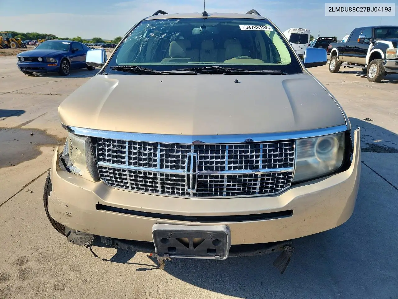 2007 Lincoln Mkx VIN: 2LMDU88C27BJ04193 Lot: 59786106