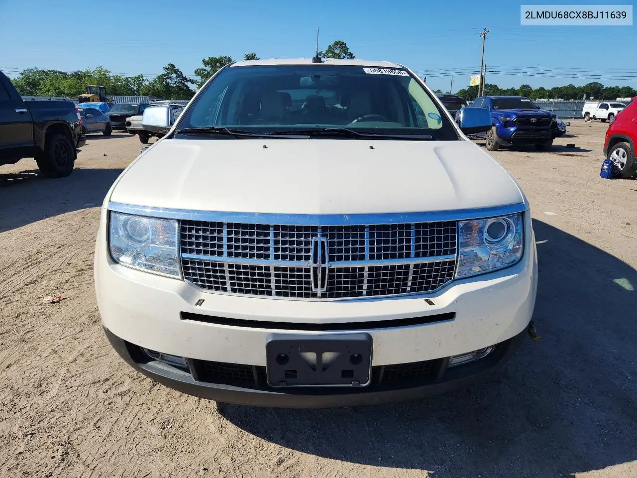 2008 Lincoln Mkx VIN: 2LMDU68CX8BJ11639 Lot: 55819666
