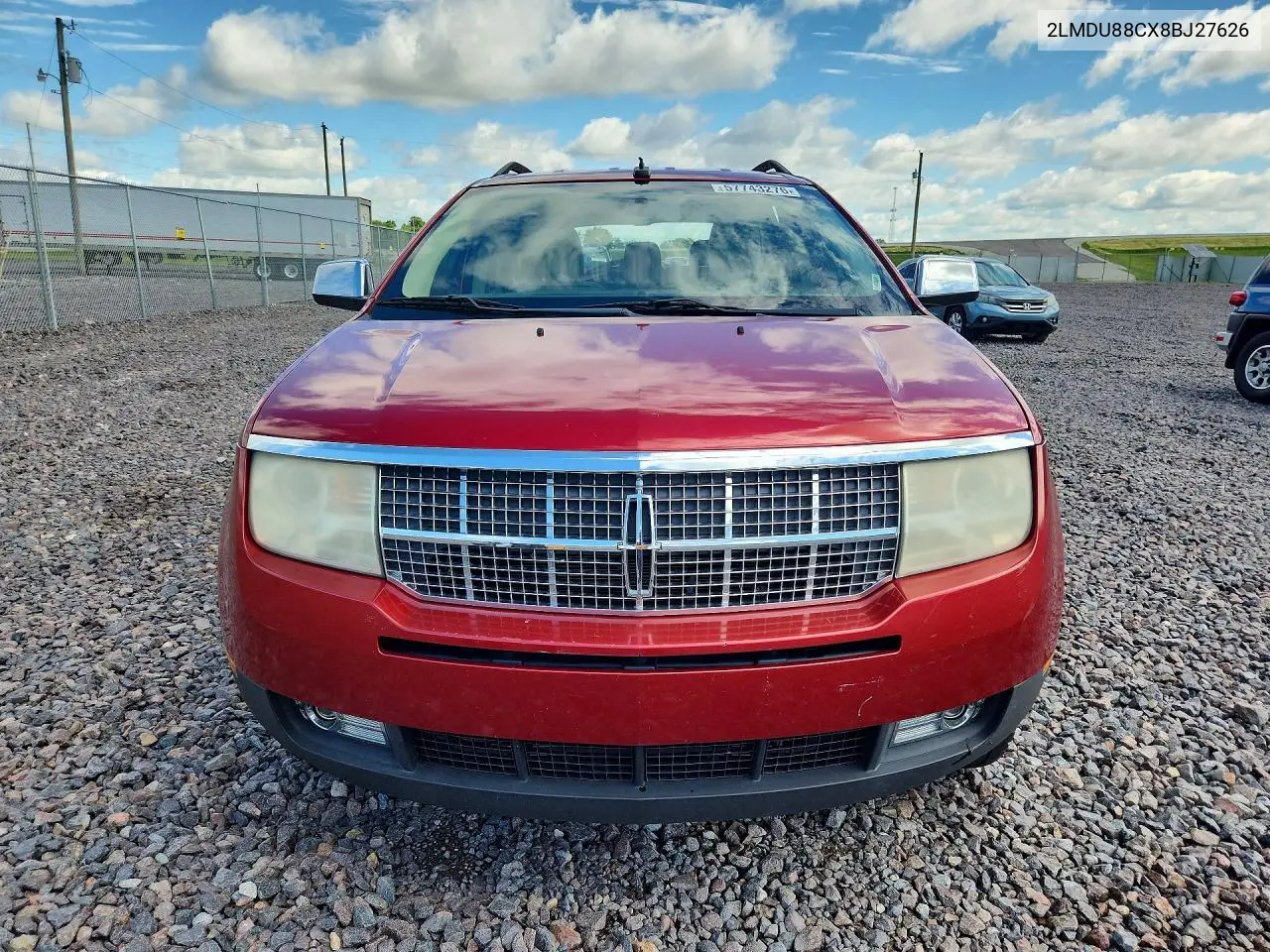 2008 Lincoln Mkx VIN: 2LMDU88CX8BJ27626 Lot: 57743276