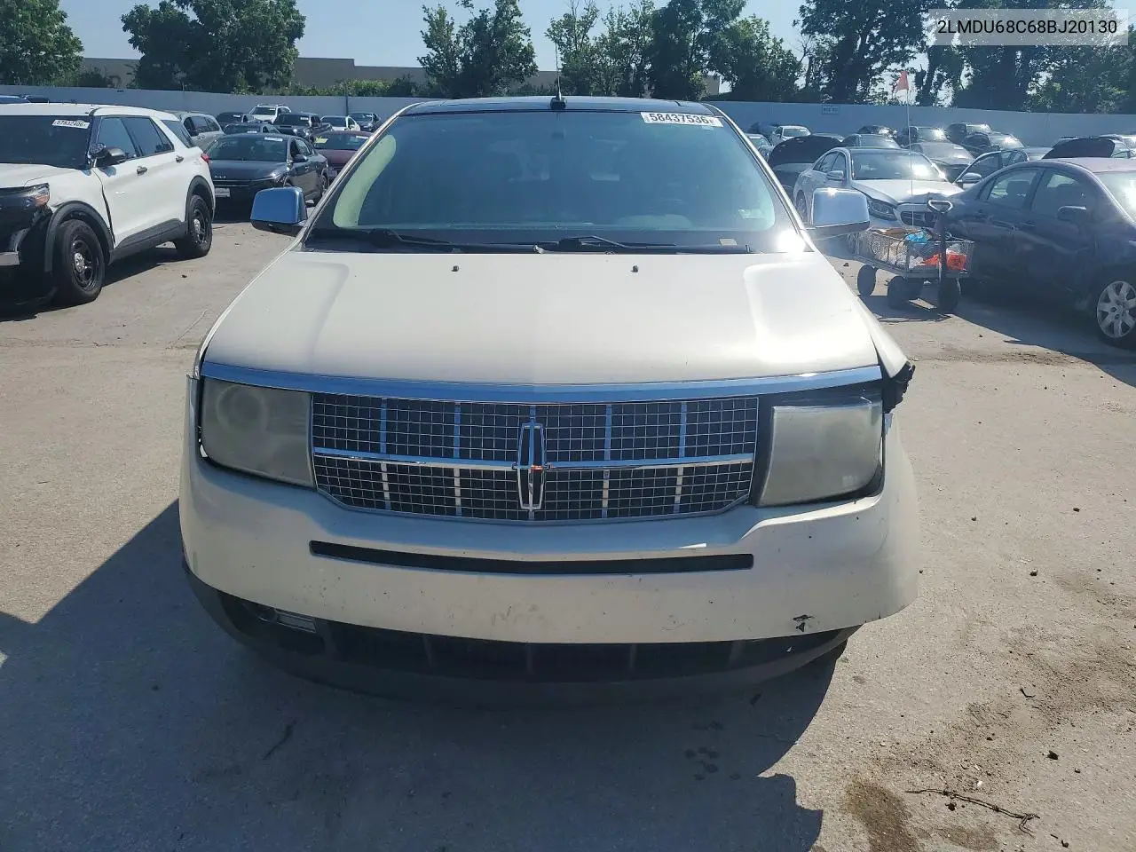 2008 Lincoln Mkx VIN: 2LMDU68C68BJ20130 Lot: 58437536
