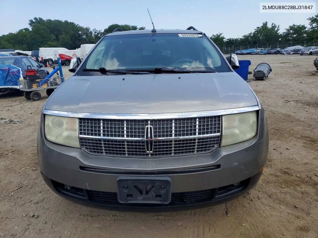 2008 Lincoln Mkx VIN: 2LMDU88C28BJ31847 Lot: 59294876