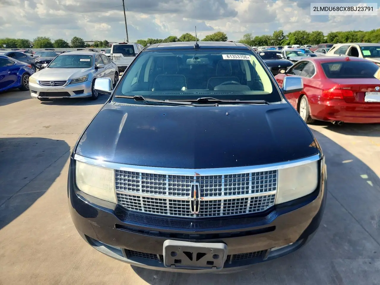 2008 Lincoln Mkx VIN: 2LMDU68CX8BJ23791 Lot: 61353706