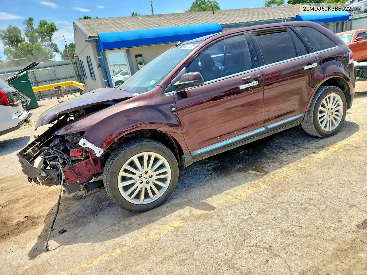 2011 Lincoln Mkx VIN: 2LMDJ6JK3BBJ22077 Lot: 56677206