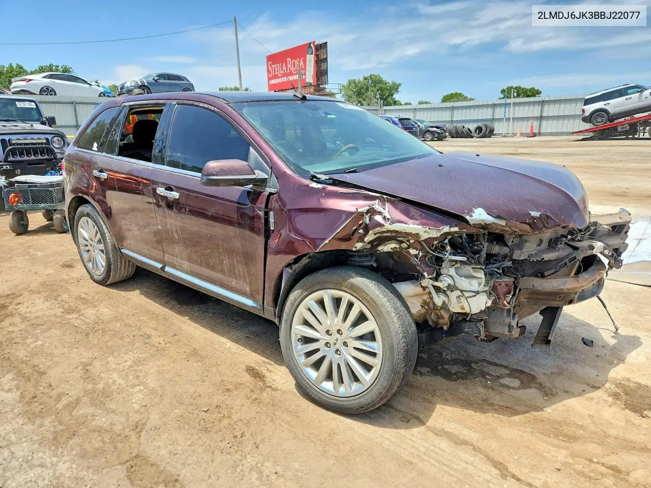 2011 Lincoln Mkx VIN: 2LMDJ6JK3BBJ22077 Lot: 56677206
