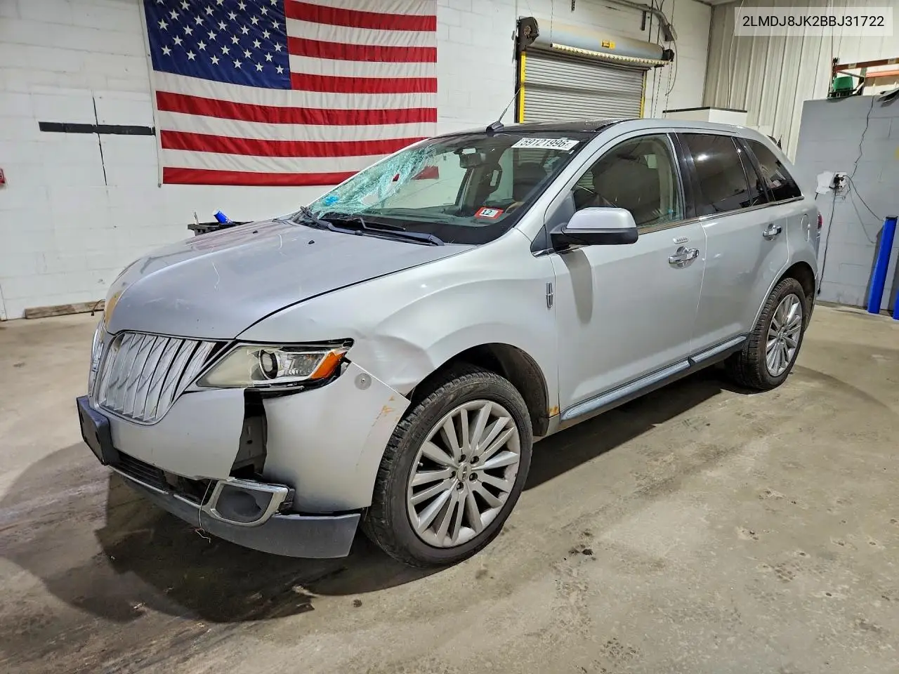 2011 Lincoln Mkx VIN: 2LMDJ8JK2BBJ31722 Lot: 59121996