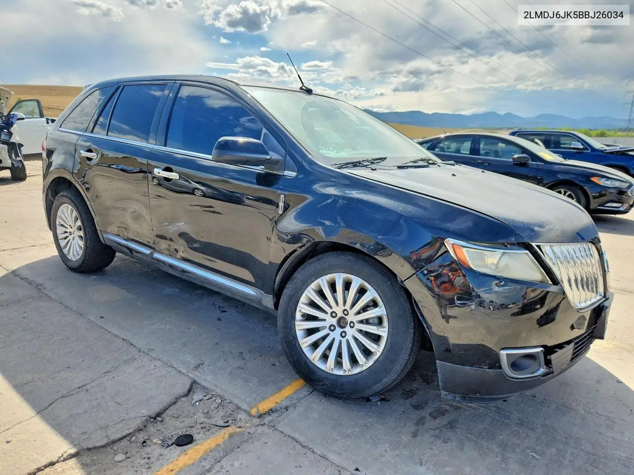 2011 Lincoln Mkx VIN: 2LMDJ6JK5BBJ26034 Lot: 59742836