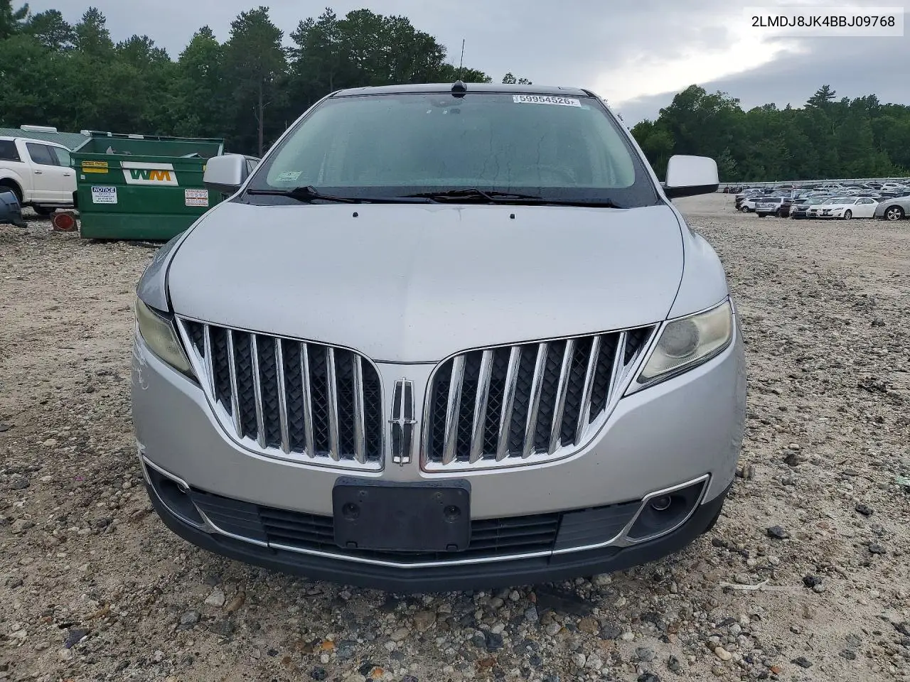 2011 Lincoln Mkx VIN: 2LMDJ8JK4BBJ09768 Lot: 59954526