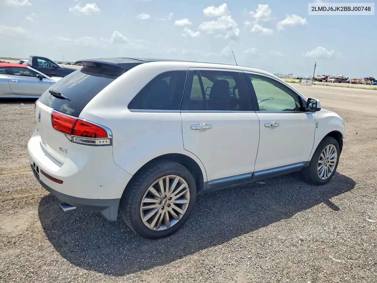 2011 Lincoln Mkx VIN: 2LMDJ6JK2BBJ00748 Lot: 60842156