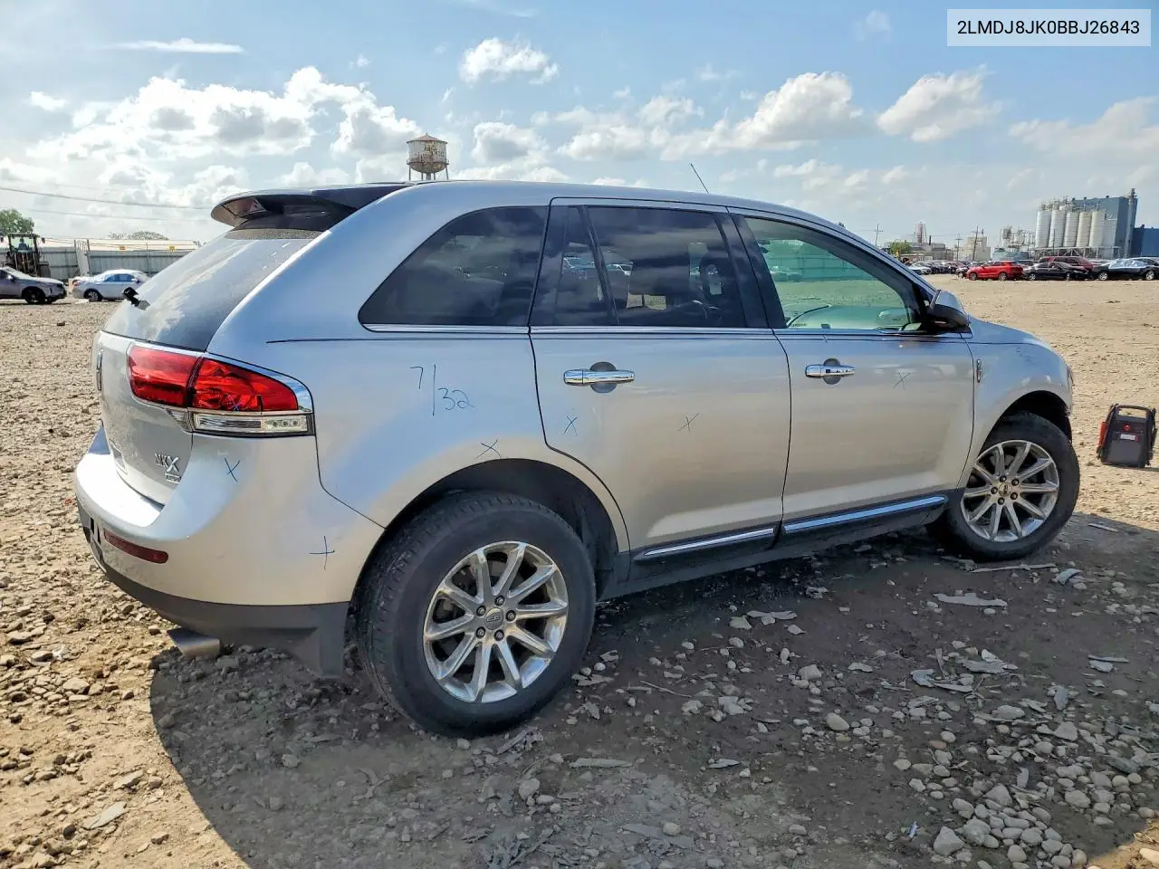 2011 Lincoln Mkx VIN: 2LMDJ8JK0BBJ26843 Lot: 73341945