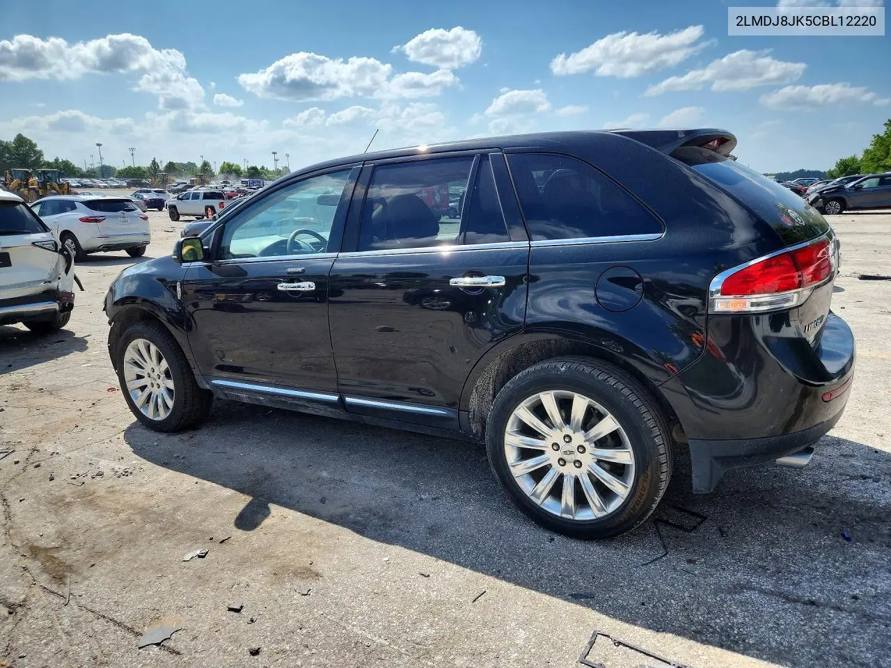 2012 Lincoln Mkx VIN: 2LMDJ8JK5CBL12220 Lot: 59293376
