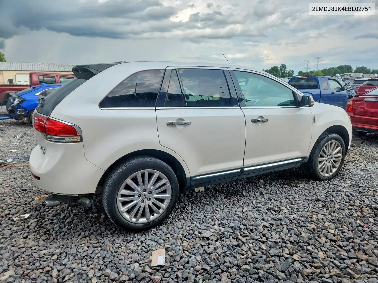 2014 Lincoln Mkx VIN: 2LMDJ8JK4EBL02751 Lot: 58137066