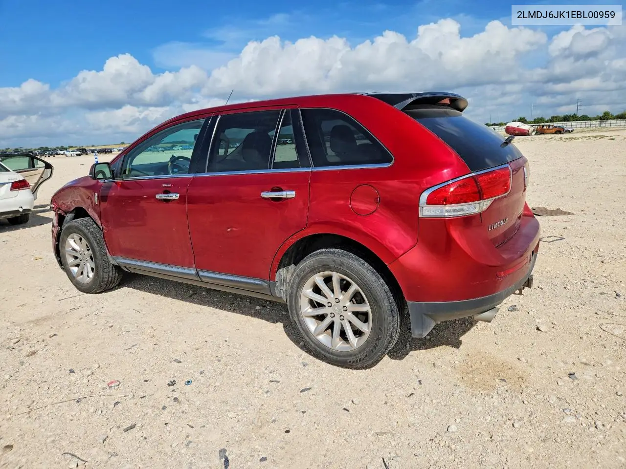 2014 Lincoln Mkx VIN: 2LMDJ6JK1EBL00959 Lot: 58406136