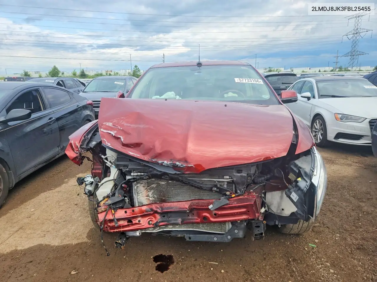 2015 Lincoln Mkx VIN: 2LMDJ8JK3FBL25455 Lot: 57733166