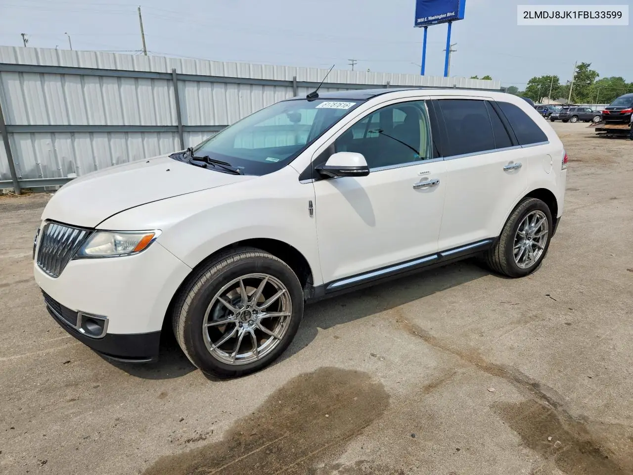2015 Lincoln Mkx VIN: 2LMDJ8JK1FBL33599 Lot: 61787616