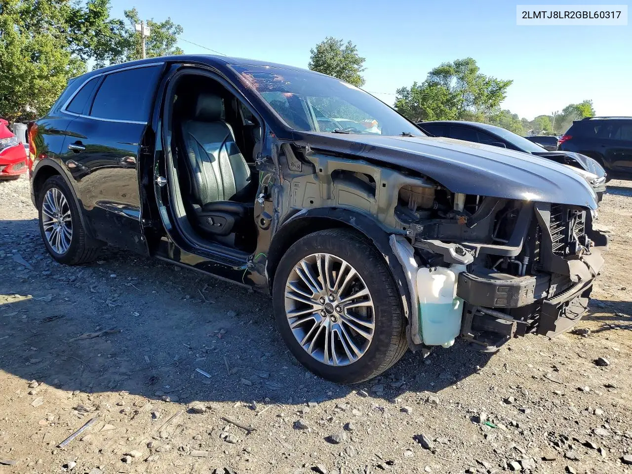 2016 Lincoln Mkx Reserve VIN: 2LMTJ8LR2GBL60317 Lot: 57325276