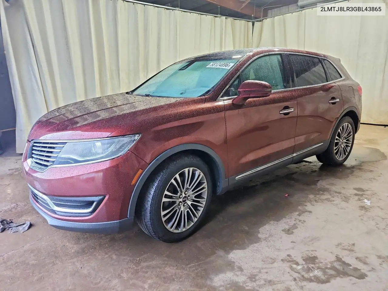 2016 Lincoln Mkx Reserve VIN: 2LMTJ8LR3GBL43865 Lot: 58124896