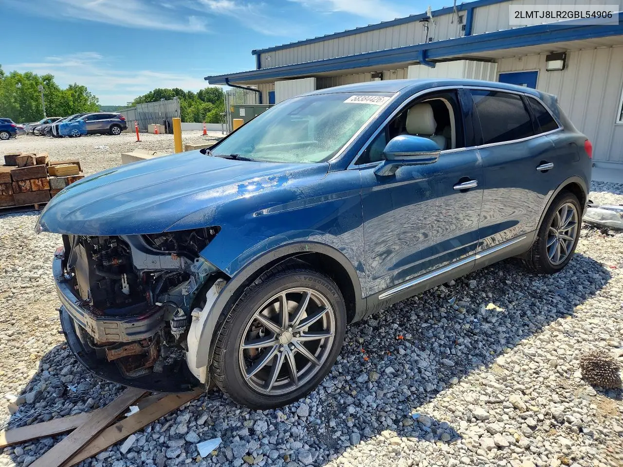 2016 Lincoln Mkx Reserve VIN: 2LMTJ8LR2GBL54906 Lot: 58384426