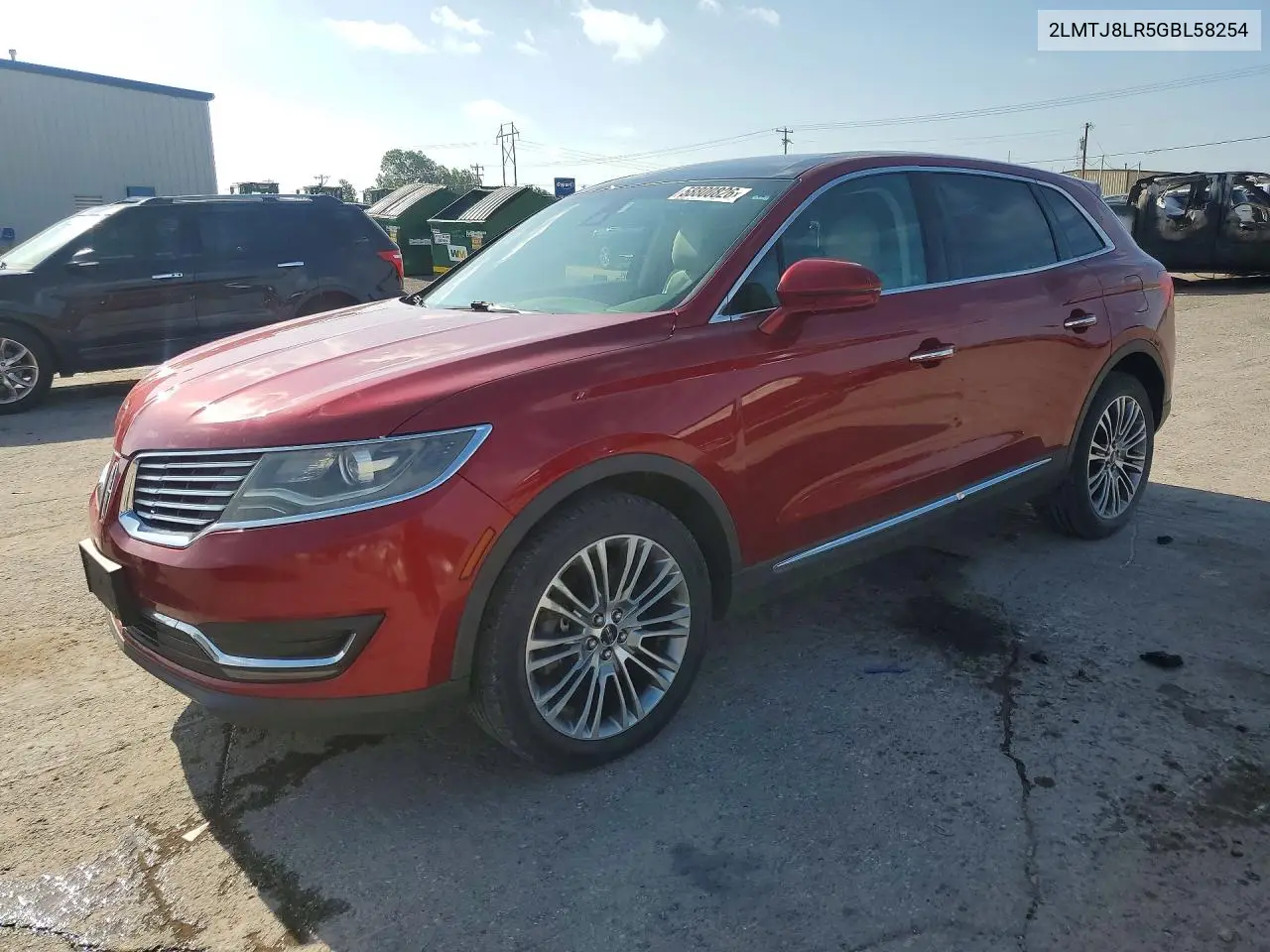 2016 Lincoln Mkx Reserve VIN: 2LMTJ8LR5GBL58254 Lot: 58800826