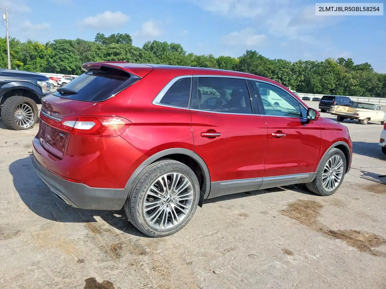 2016 Lincoln Mkx Reserve VIN: 2LMTJ8LR5GBL58254 Lot: 58800826