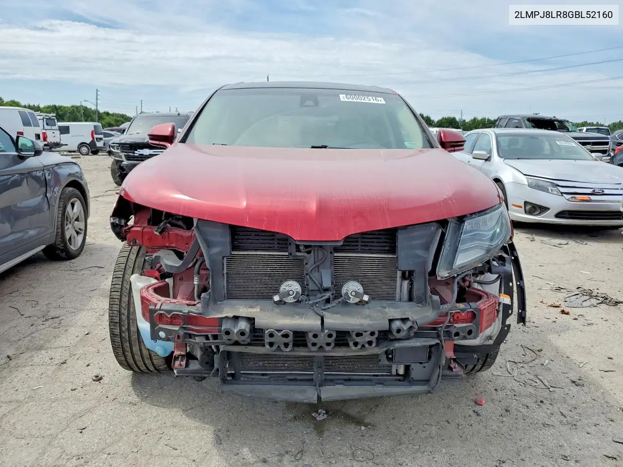 2016 Lincoln Mkx Reserve VIN: 2LMPJ8LR8GBL52160 Lot: 60002516