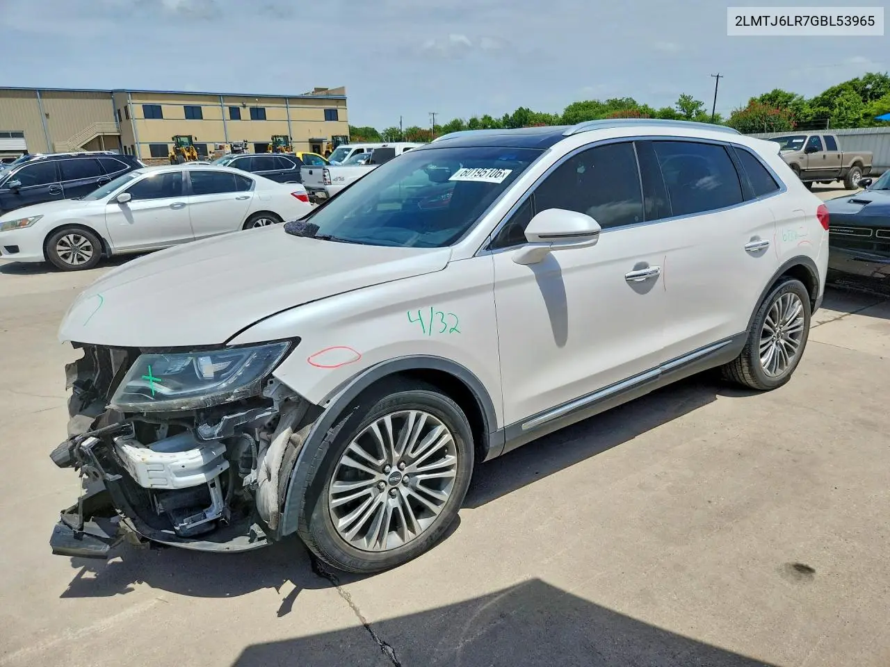 2016 Lincoln Mkx Reserve VIN: 2LMTJ6LR7GBL53965 Lot: 60195106