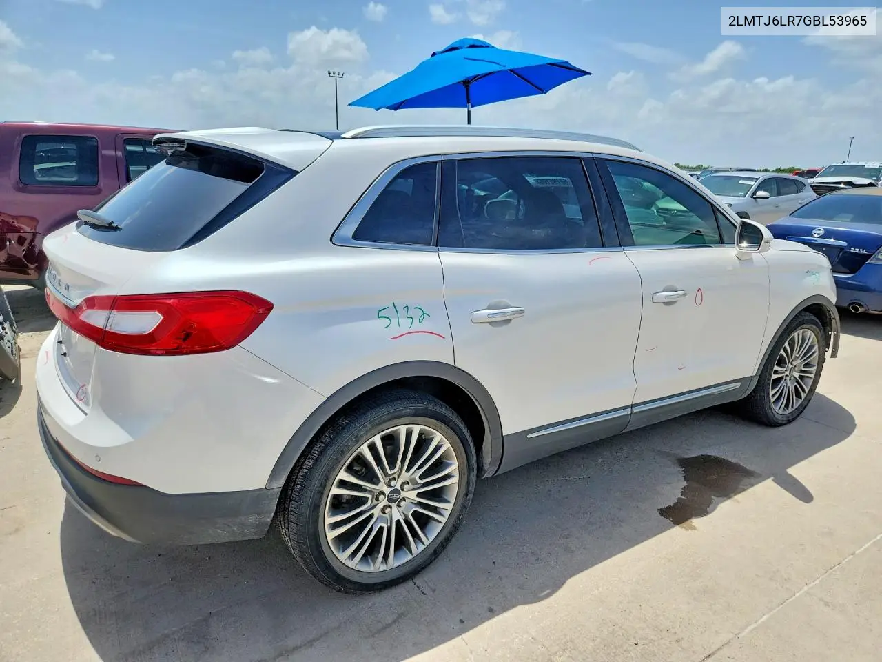 2016 Lincoln Mkx Reserve VIN: 2LMTJ6LR7GBL53965 Lot: 60195106