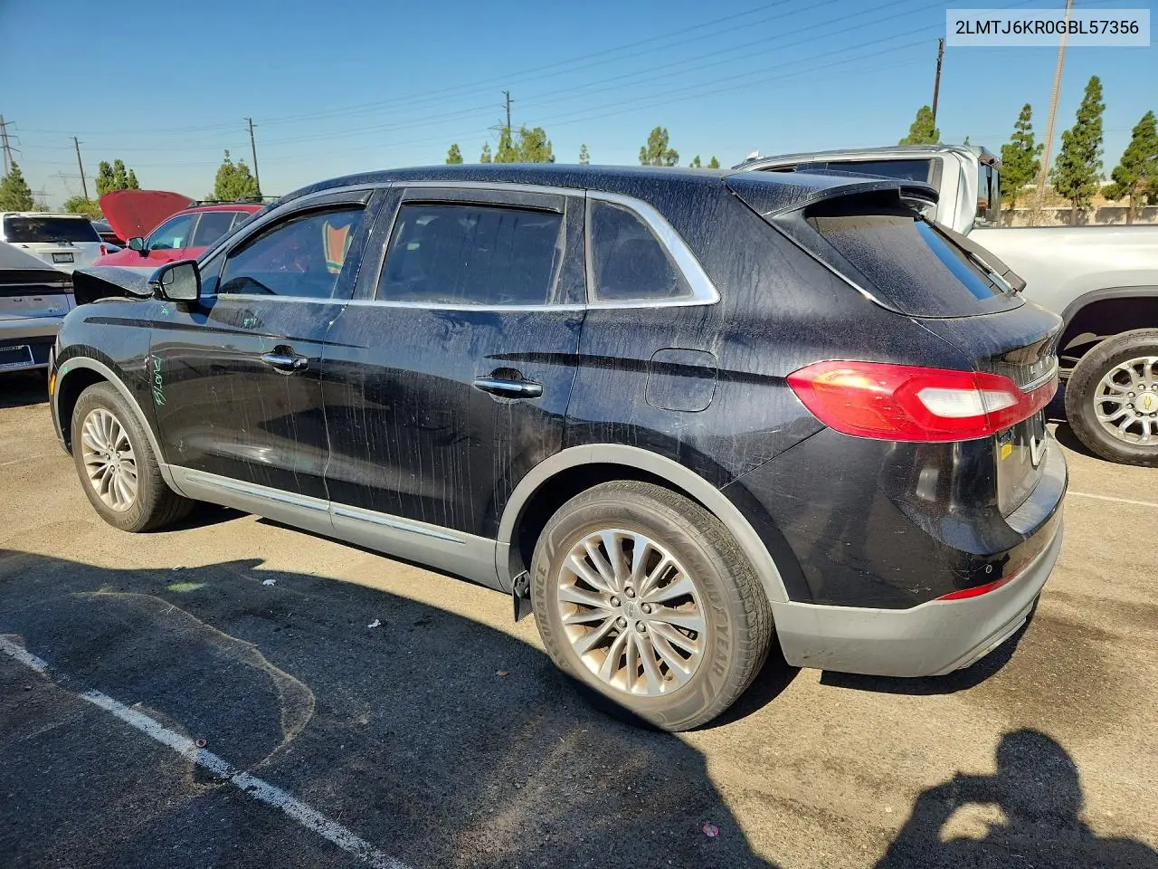 2016 Lincoln Mkx Select VIN: 2LMTJ6KR0GBL57356 Lot: 60868956