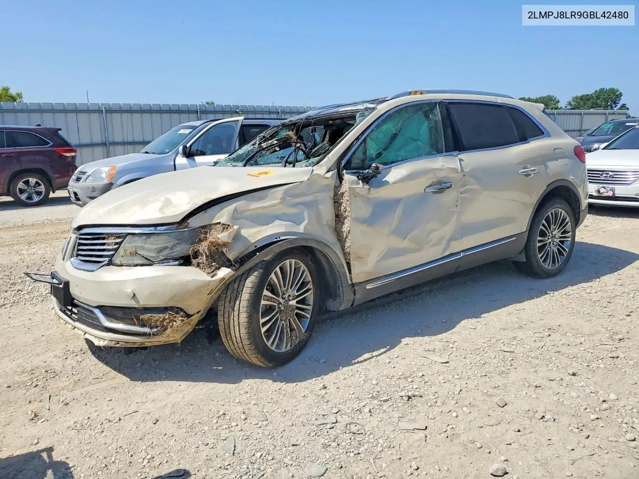 2016 Lincoln Mkx Reserve VIN: 2LMPJ8LR9GBL42480 Lot: 61192266
