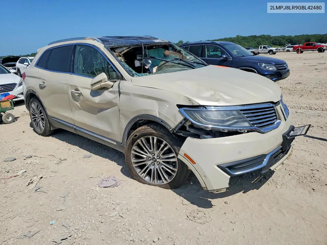 2016 Lincoln Mkx Reserve VIN: 2LMPJ8LR9GBL42480 Lot: 61192266