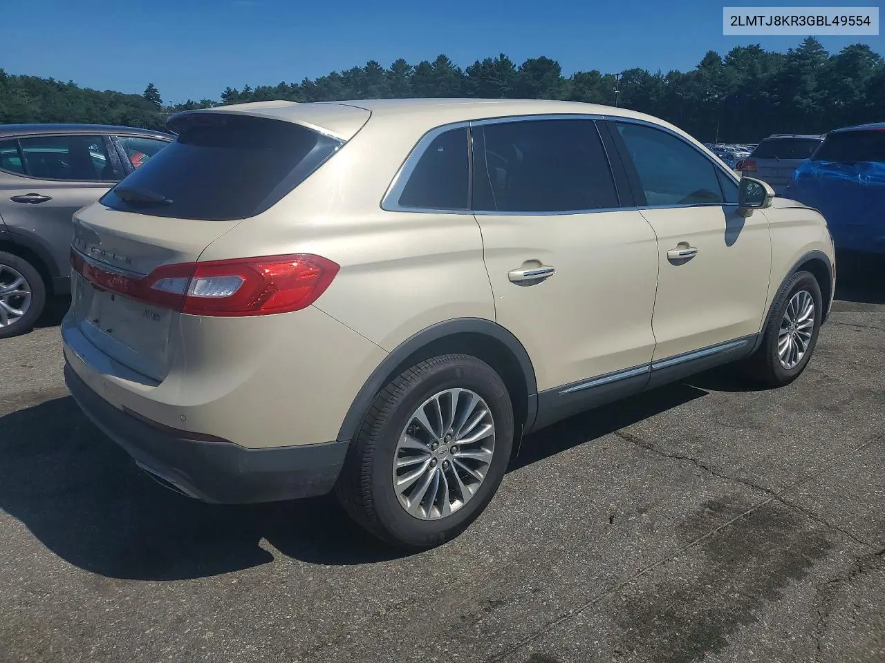 2016 Lincoln Mkx Select VIN: 2LMTJ8KR3GBL49554 Lot: 61484816