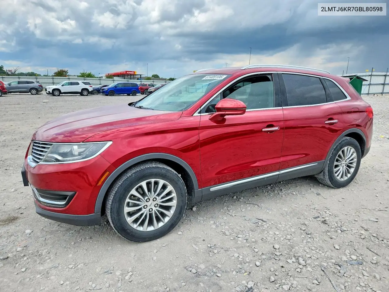 2016 Lincoln Mkx Select VIN: 2LMTJ6KR7GBL80598 Lot: 61489106