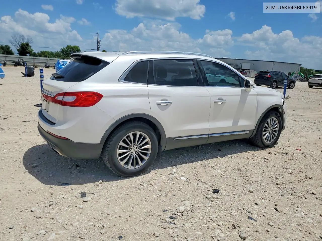 2016 Lincoln Mkx Select VIN: 2LMTJ6KR4GBL63919 Lot: 74515465