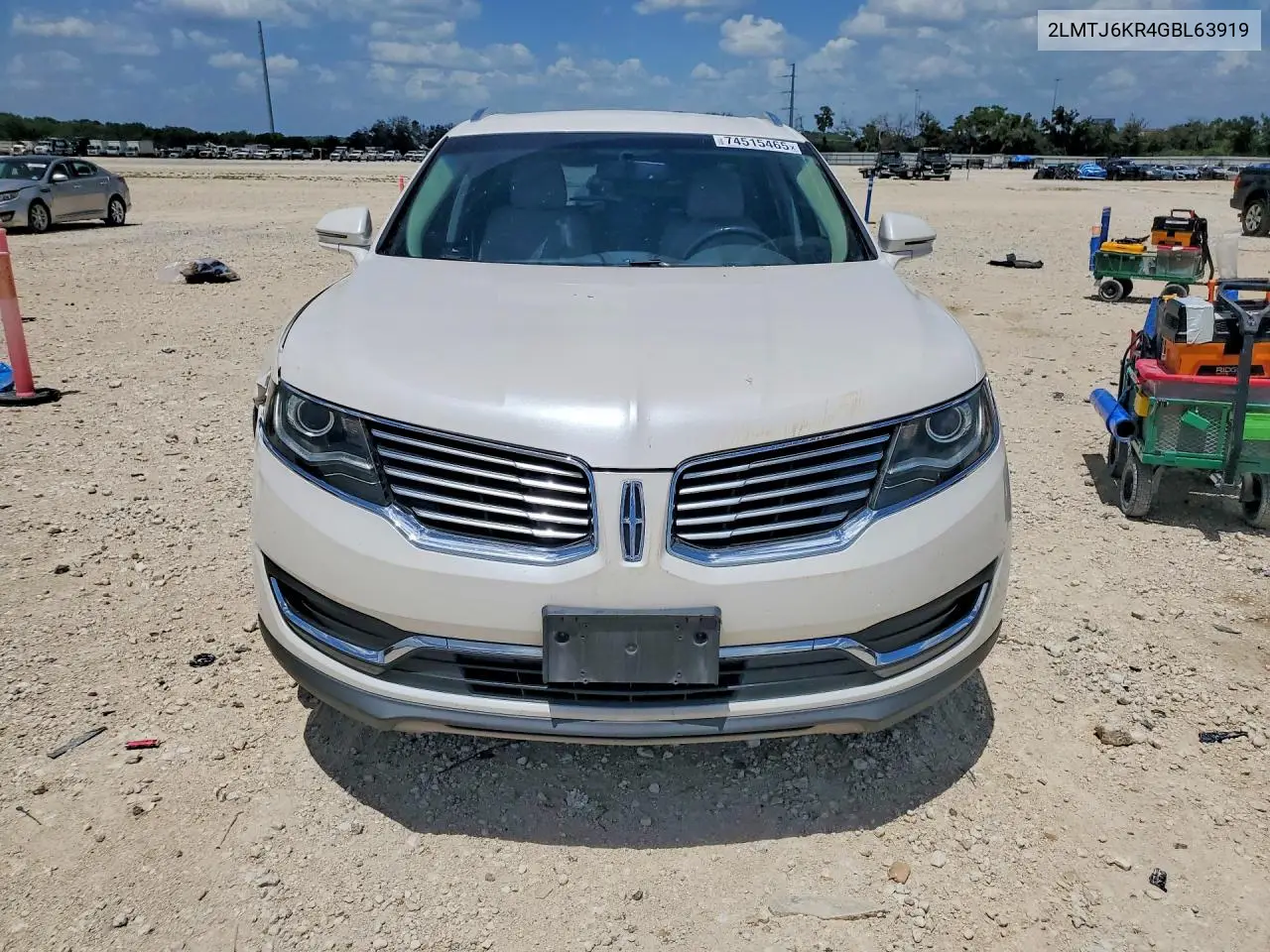 2016 Lincoln Mkx Select VIN: 2LMTJ6KR4GBL63919 Lot: 74515465