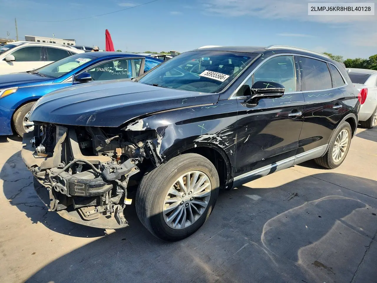 2017 Lincoln Mkx Select VIN: 2LMPJ6KR8HBL40128 Lot: 58955566