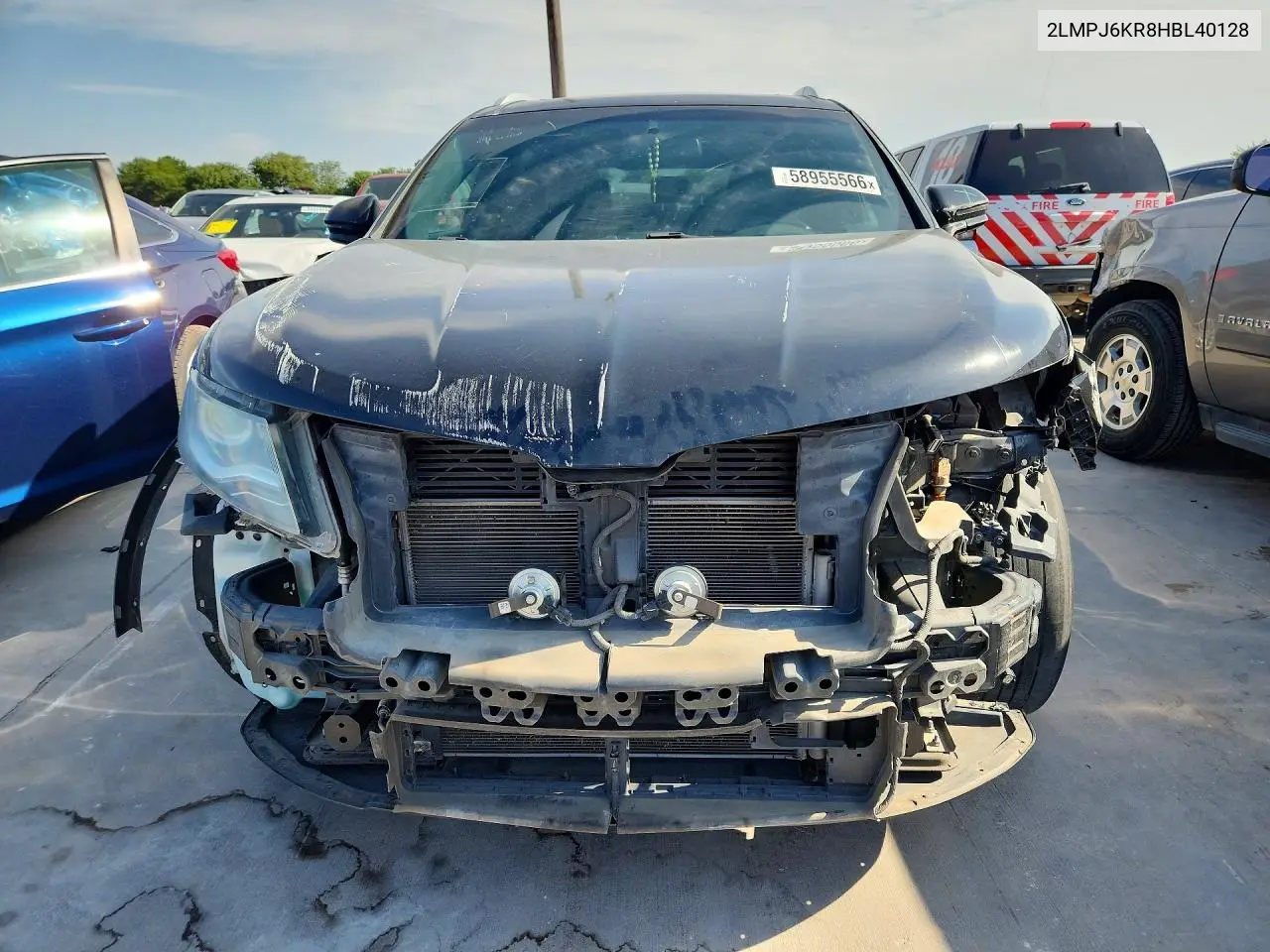 2017 Lincoln Mkx Select VIN: 2LMPJ6KR8HBL40128 Lot: 58955566