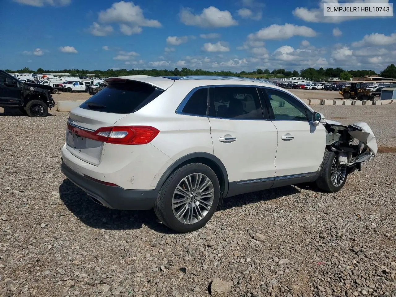 2017 Lincoln Mkx Reserve VIN: 2LMPJ6LR1HBL10743 Lot: 59918816