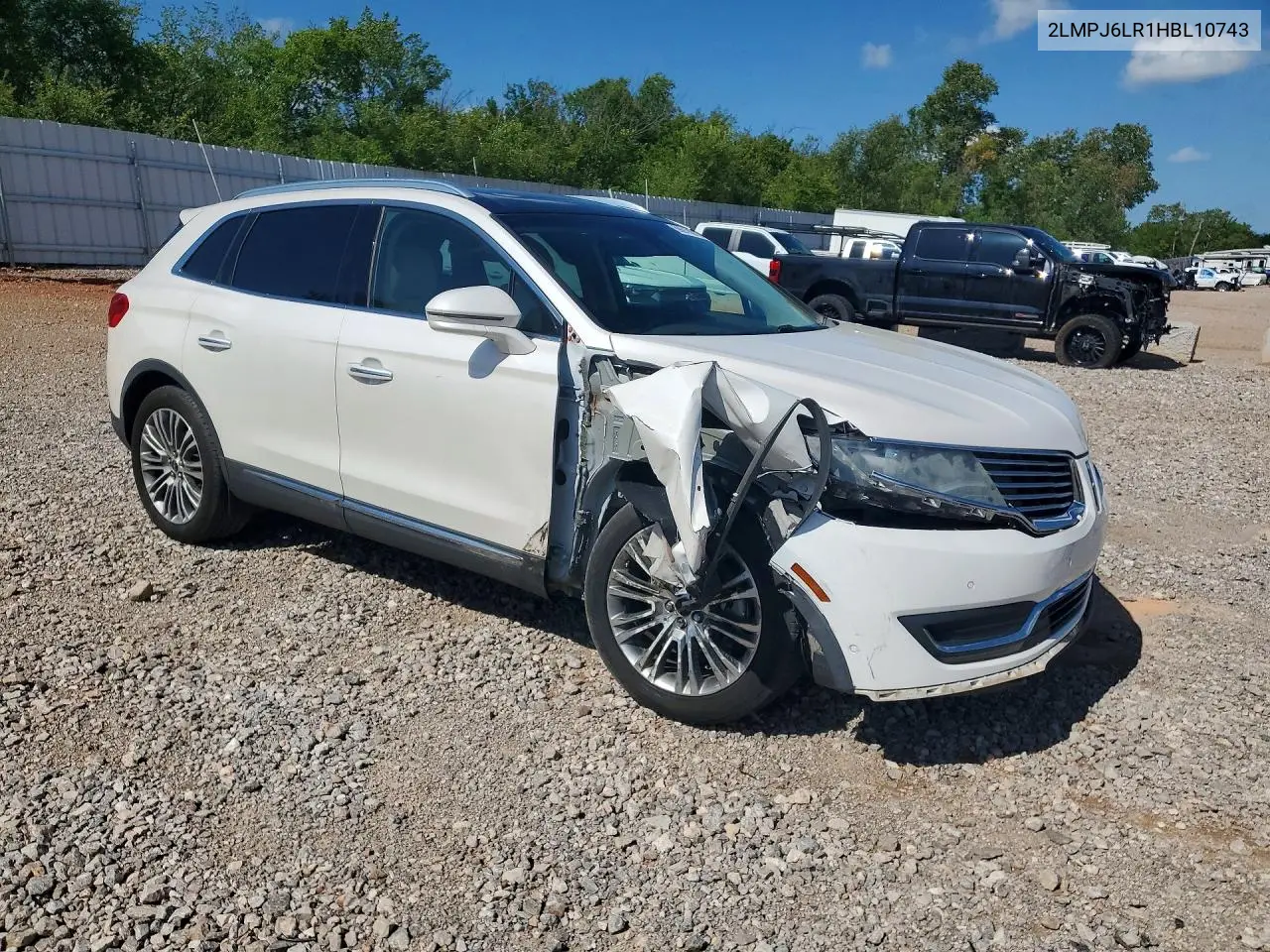 2017 Lincoln Mkx Reserve VIN: 2LMPJ6LR1HBL10743 Lot: 59918816