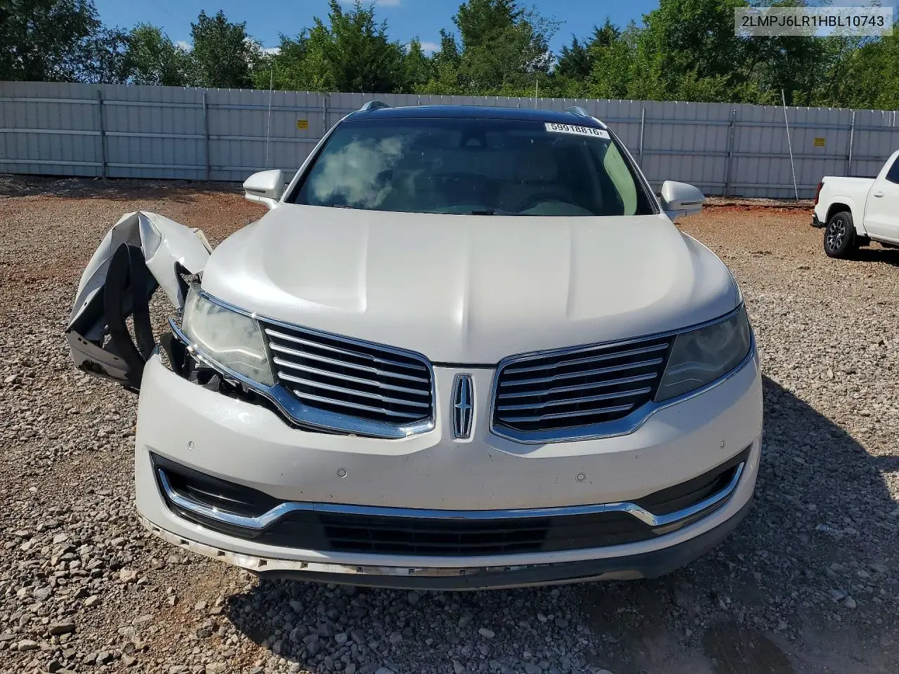 2017 Lincoln Mkx Reserve VIN: 2LMPJ6LR1HBL10743 Lot: 59918816