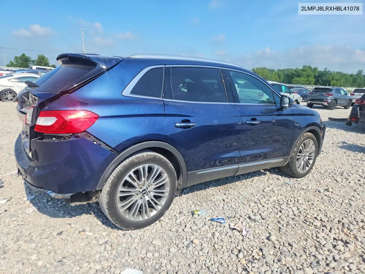 2017 Lincoln Mkx Reserve VIN: 2LMPJ8LRXHBL41078 Lot: 60168706