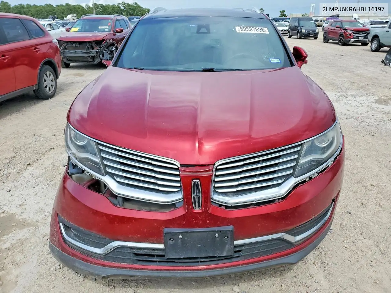 2017 Lincoln Mkx Select VIN: 2LMPJ6KR6HBL16197 Lot: 60587696