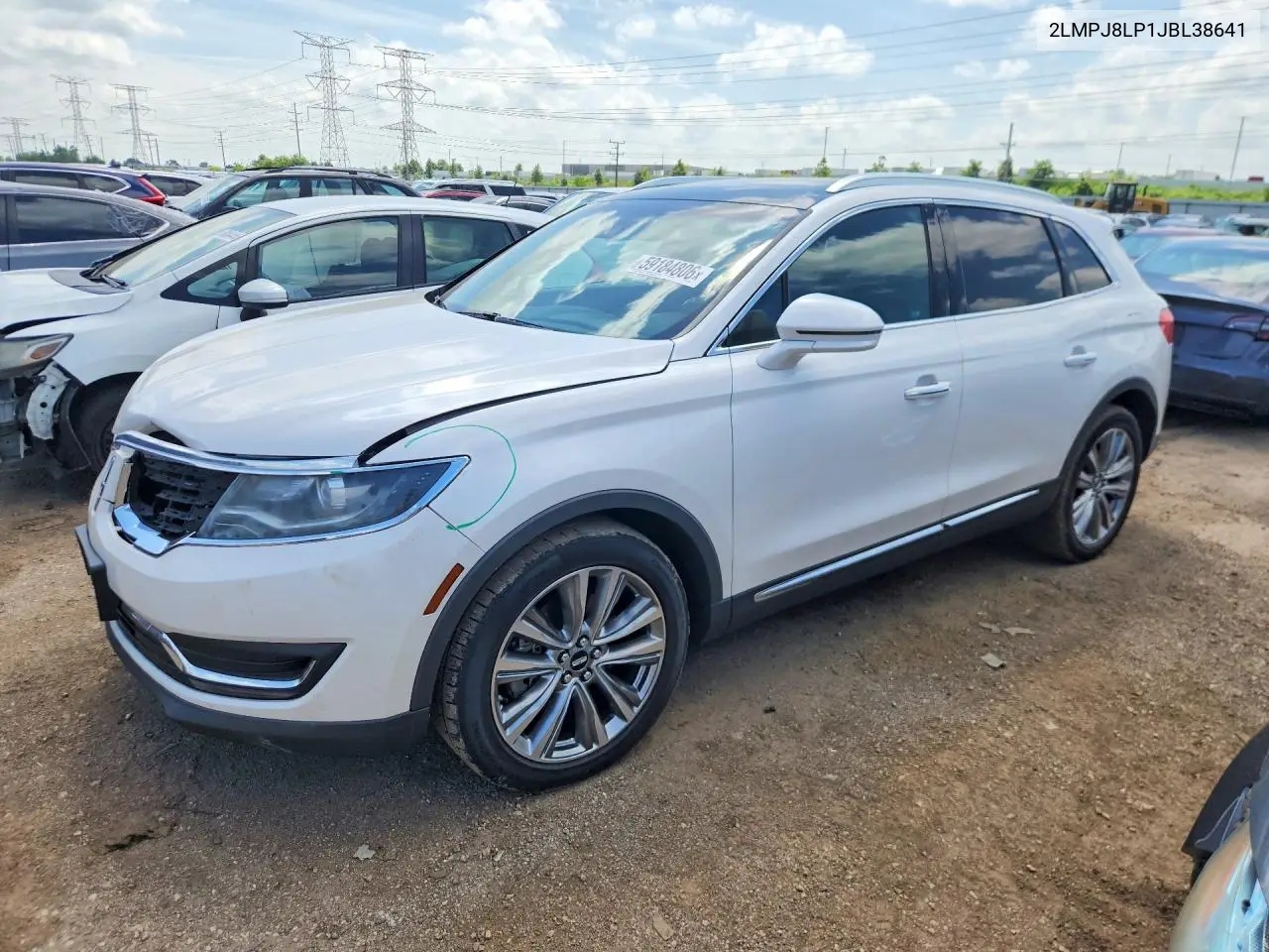 2018 Lincoln Mkx Reserve VIN: 2LMPJ8LP1JBL38641 Lot: 59184806