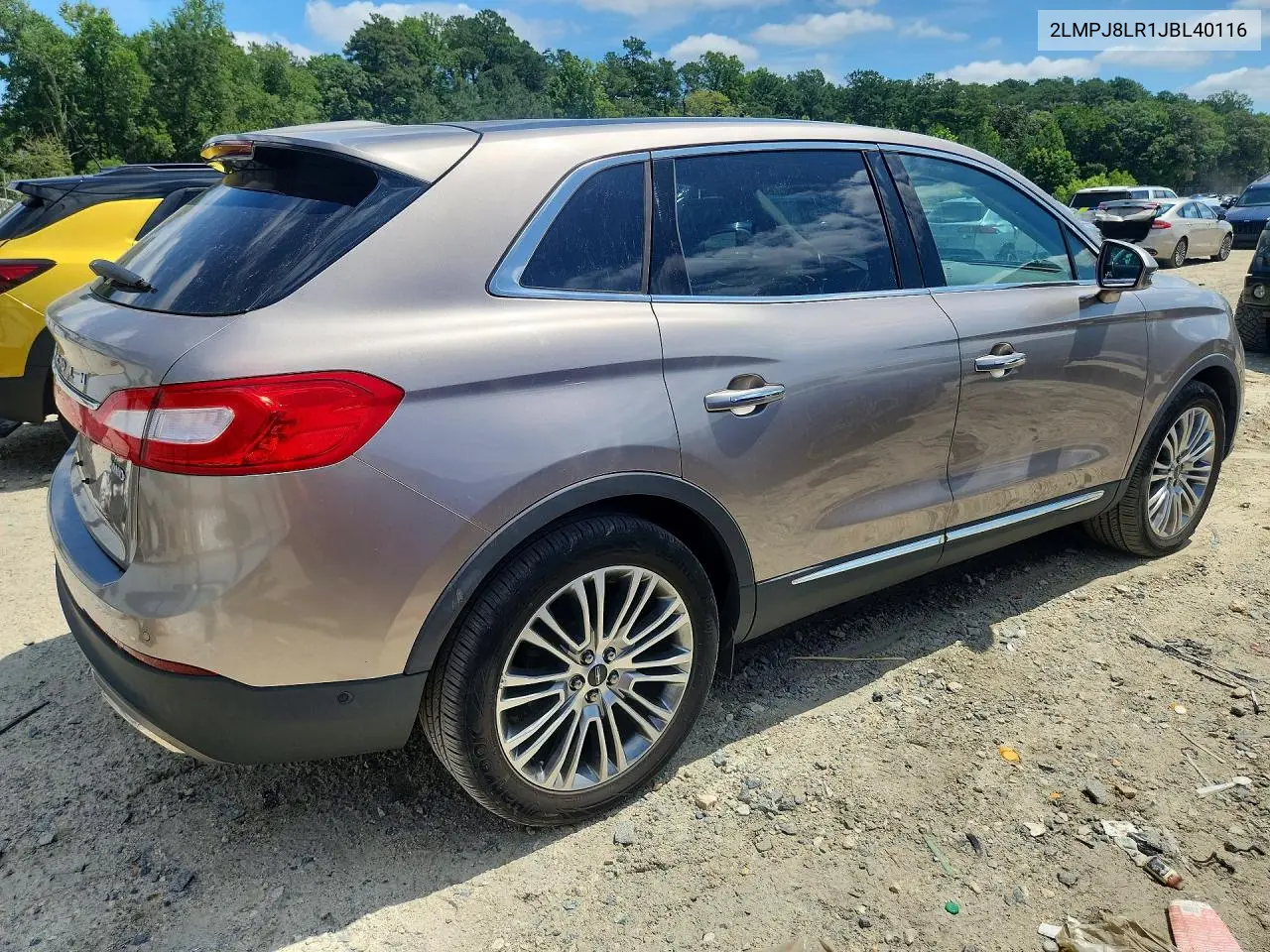 2018 Lincoln Mkx Reserve VIN: 2LMPJ8LR1JBL40116 Lot: 59858326