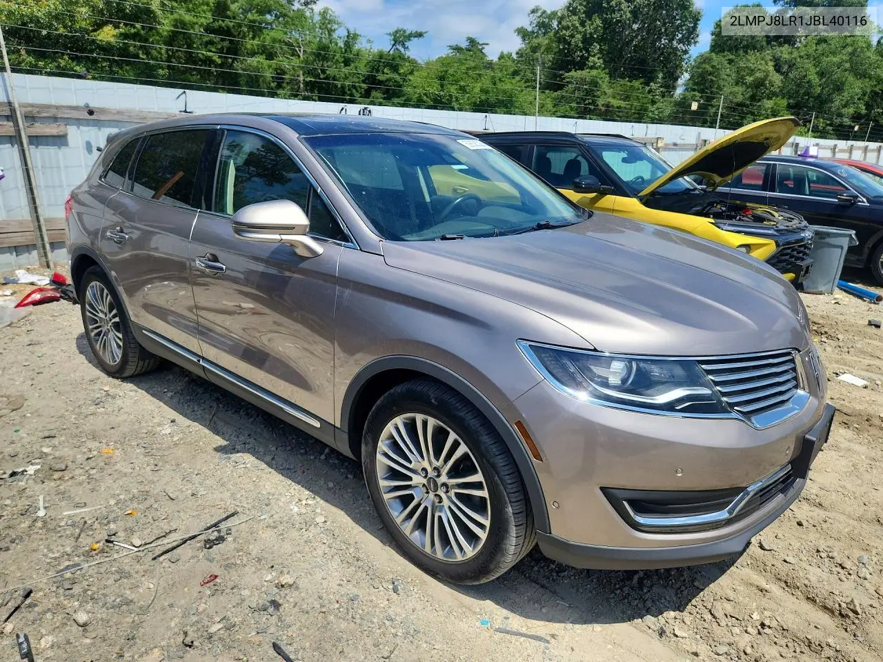 2018 Lincoln Mkx Reserve VIN: 2LMPJ8LR1JBL40116 Lot: 59858326