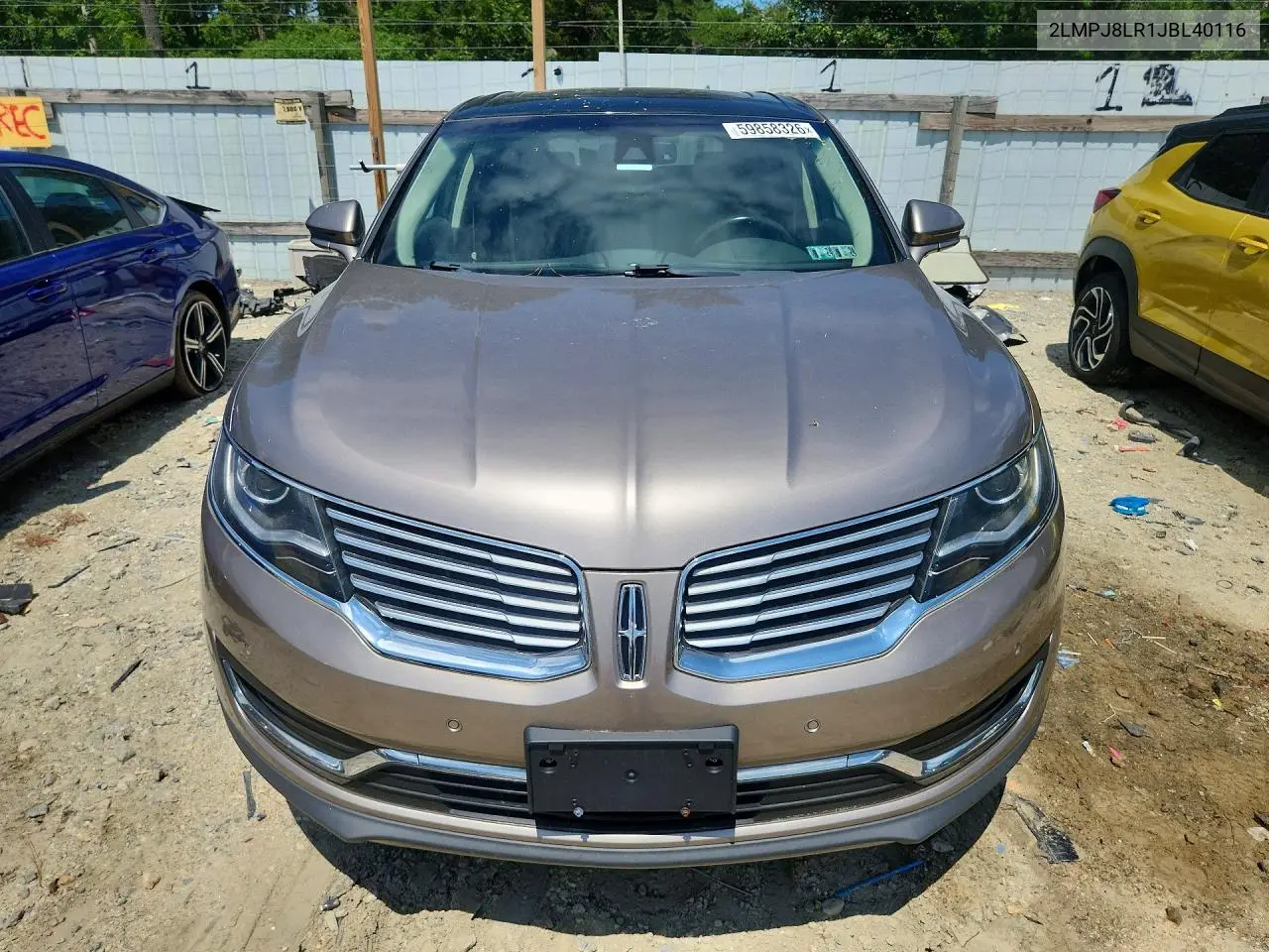 2018 Lincoln Mkx Reserve VIN: 2LMPJ8LR1JBL40116 Lot: 59858326