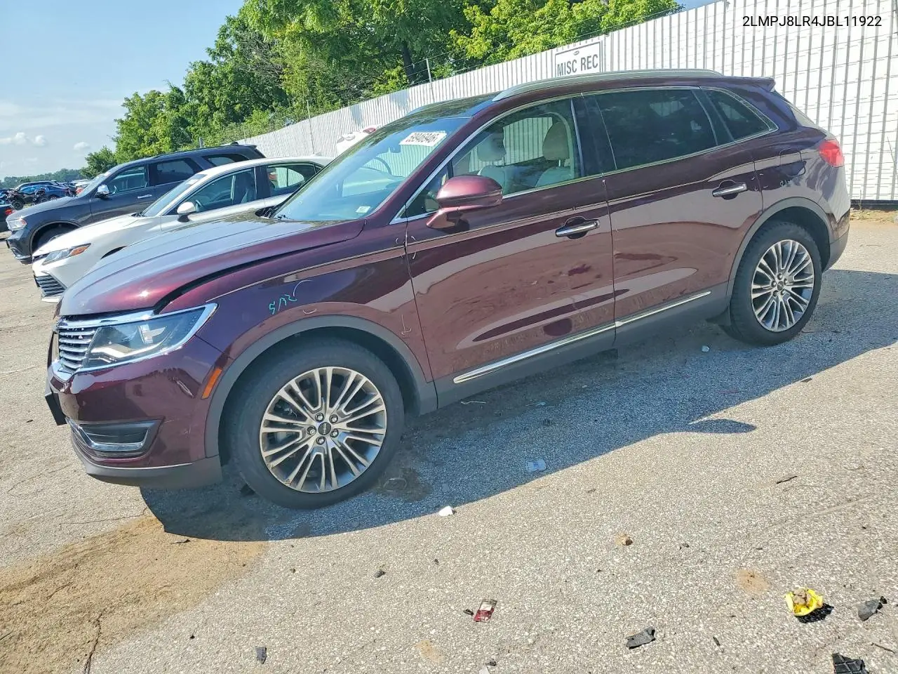 2018 Lincoln Mkx Reserve VIN: 2LMPJ8LR4JBL11922 Lot: 59946946