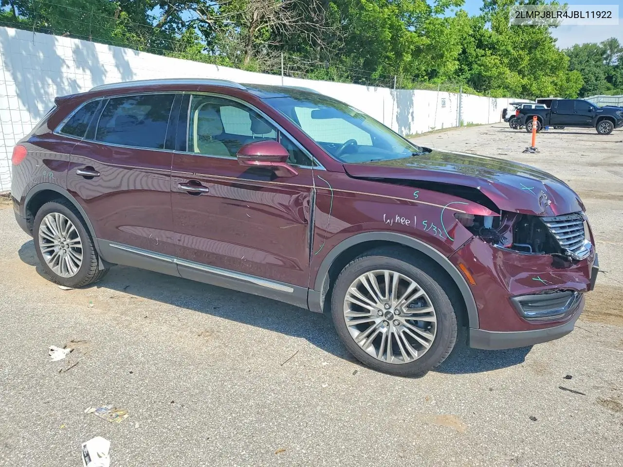 2018 Lincoln Mkx Reserve VIN: 2LMPJ8LR4JBL11922 Lot: 59946946