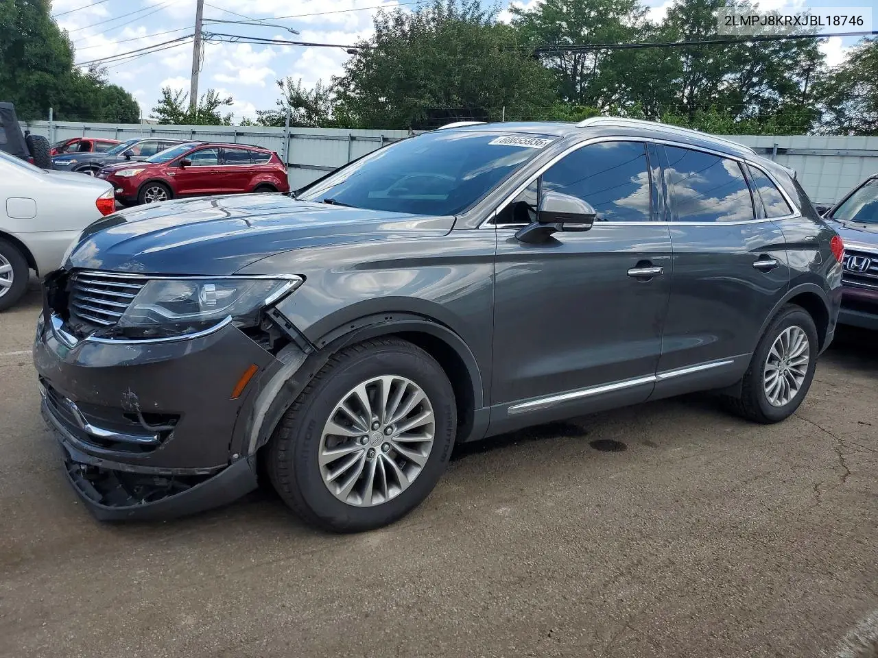 2018 Lincoln Mkx Select VIN: 2LMPJ8KRXJBL18746 Lot: 60055936