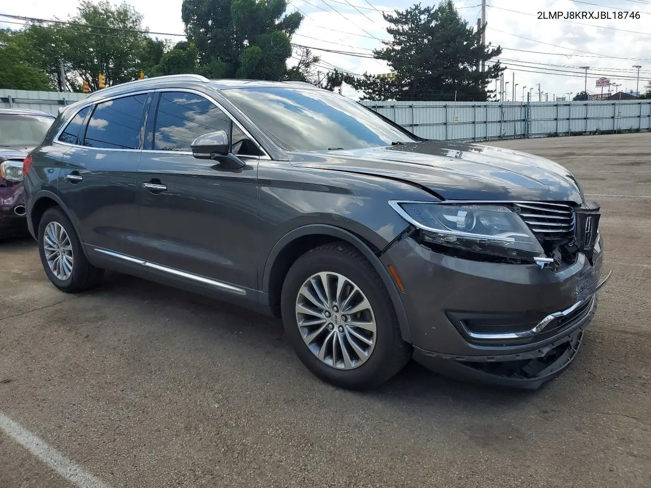 2018 Lincoln Mkx Select VIN: 2LMPJ8KRXJBL18746 Lot: 60055936