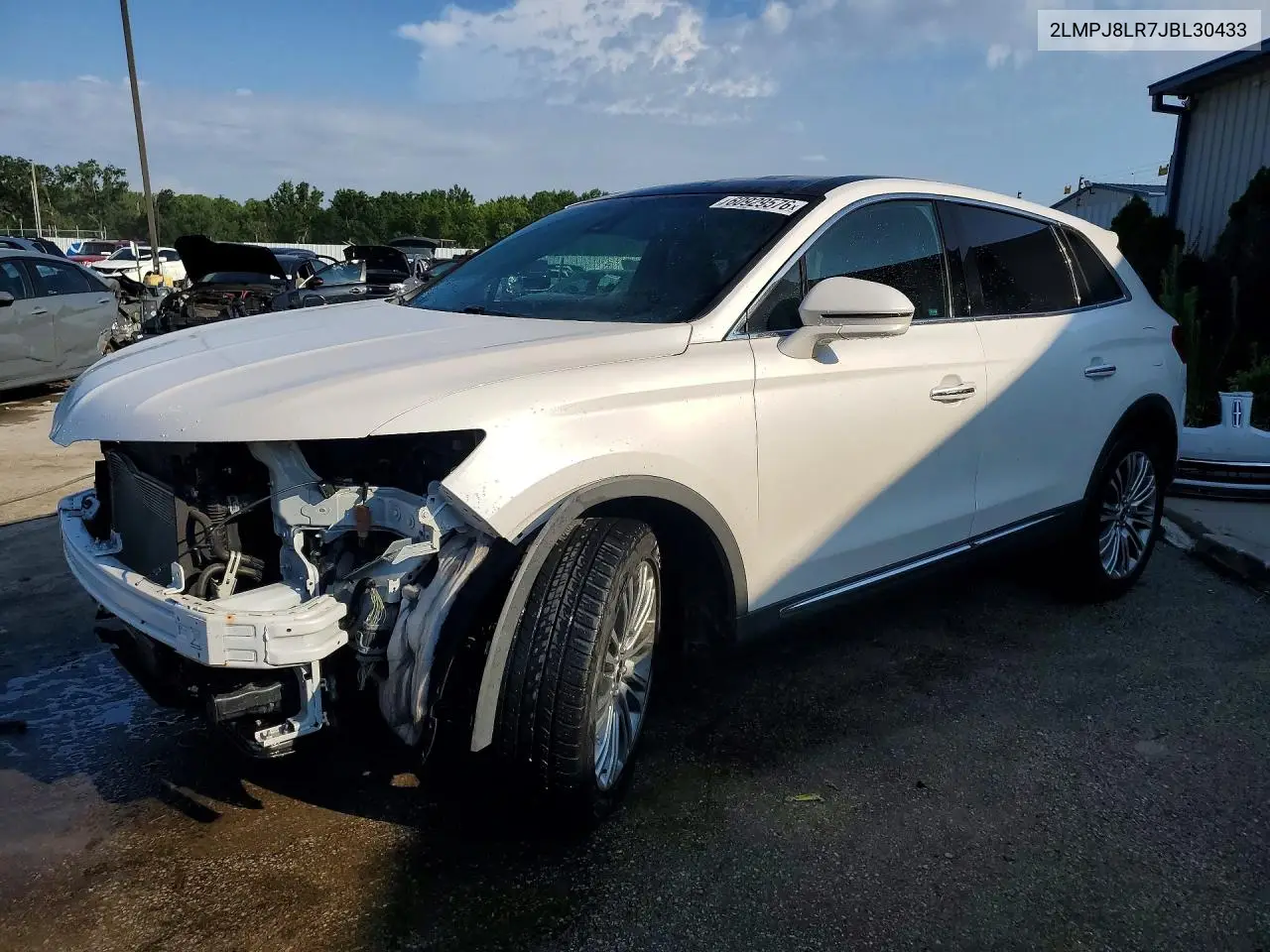2018 Lincoln Mkx Reserve VIN: 2LMPJ8LR7JBL30433 Lot: 60929576